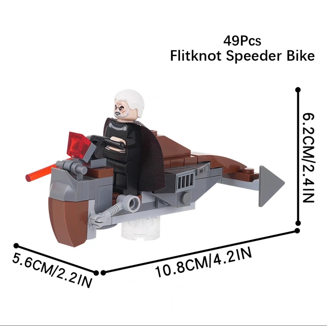 MOC Flitknot Speeder Bike Star Wars Buildings Set with minifigures minifigs Fit Lego NO BOX MOC2068A