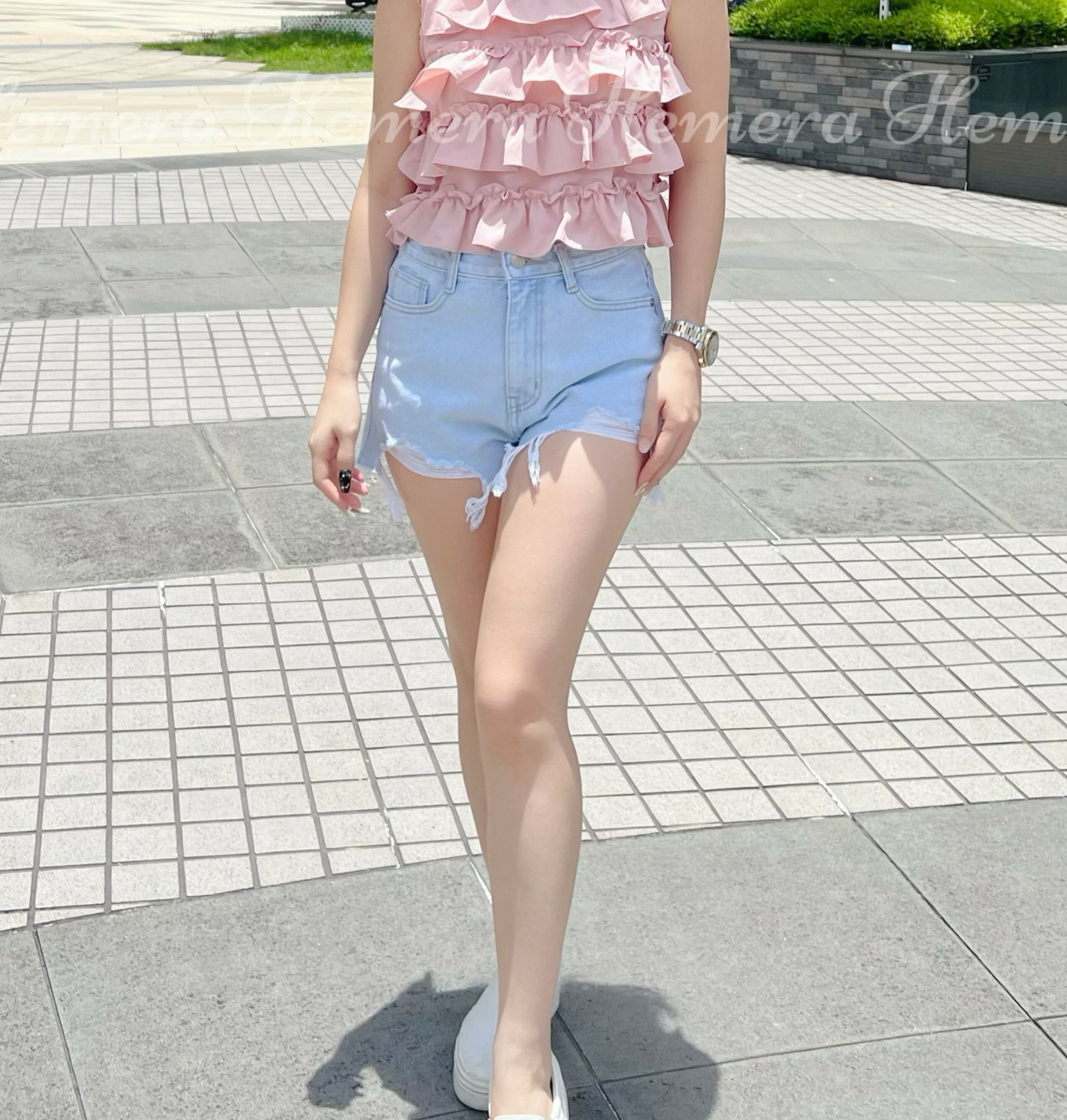 PT23S0771 性感瘦腳短牛仔褲