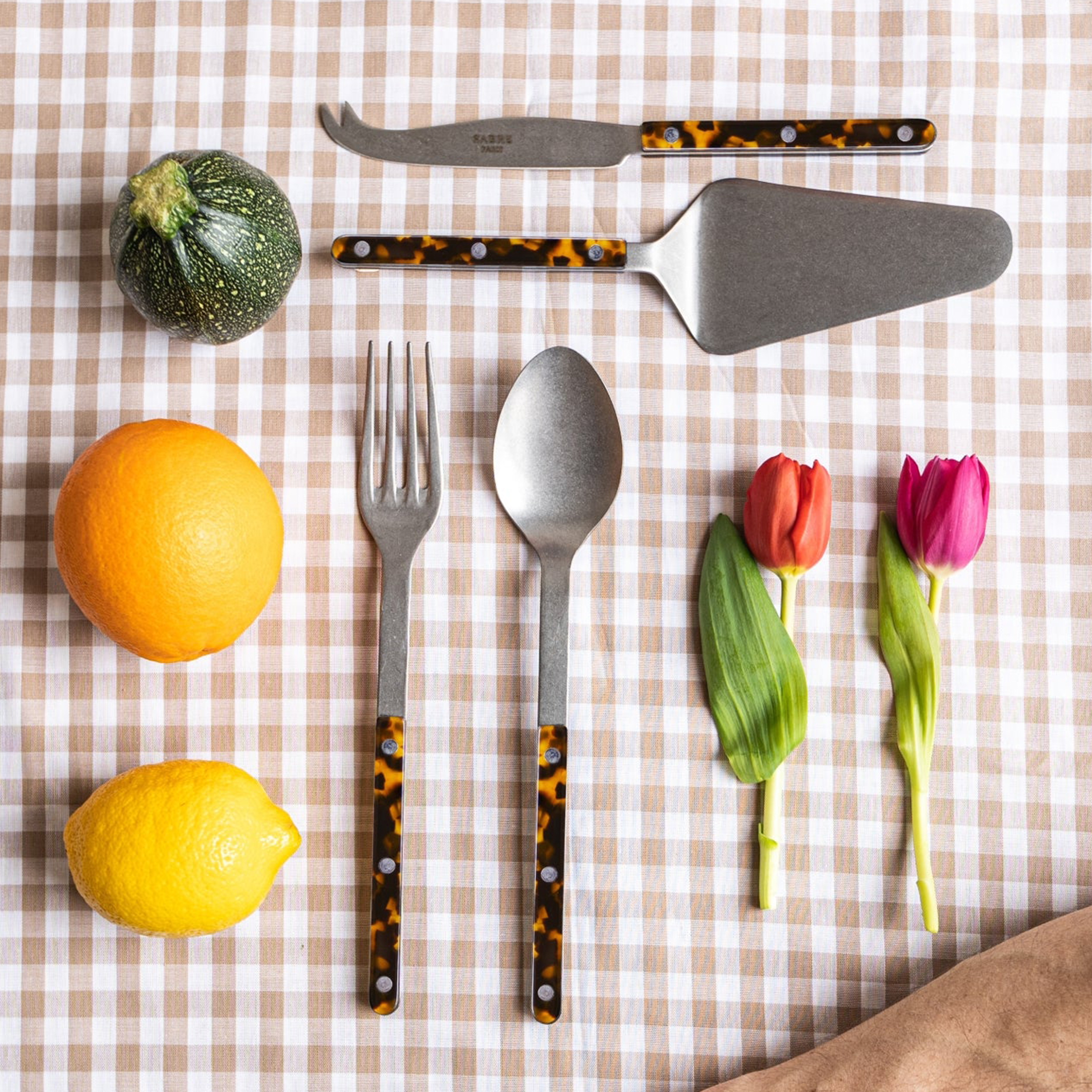 SABRE | Bistrot 復古酒館鈕扣系列 | 塔派鏟 | 霧面 | 玳瑁