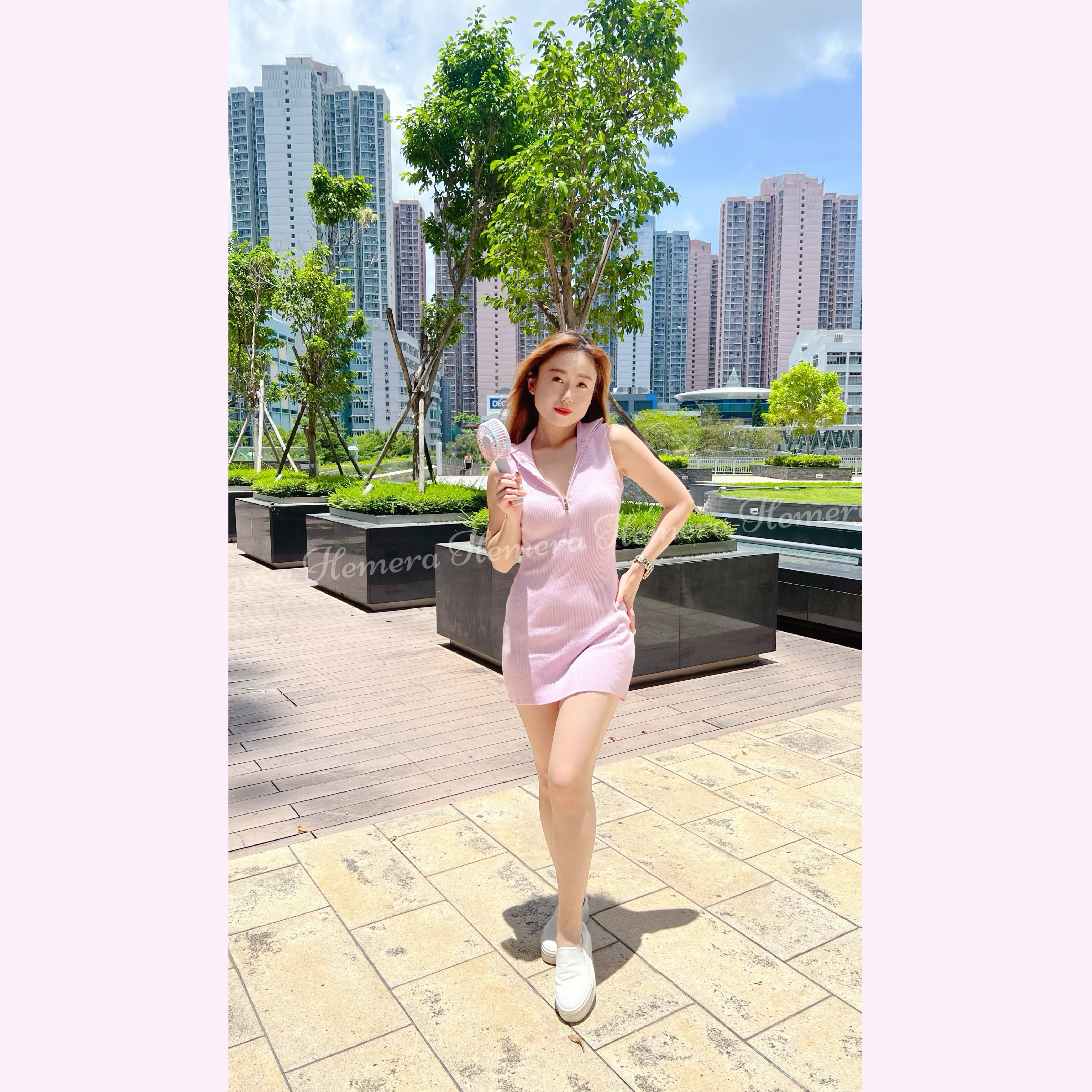 DR23S0770 V領連身裙