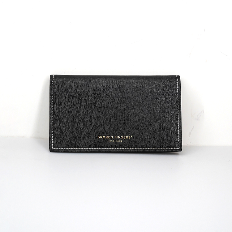 Medium Wallet 【 Space Black 】Italian Goatskin Wallet