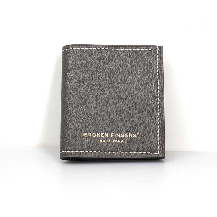 Mini Wallet 【 Smoky Dark Grey 】Italian Goatskin Wallet