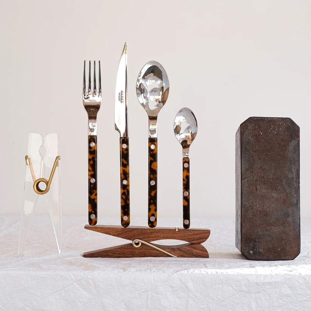 SABRE | Bistrot 復古酒館鈕扣系列 | 茶匙 | 亮面 | 玳瑁