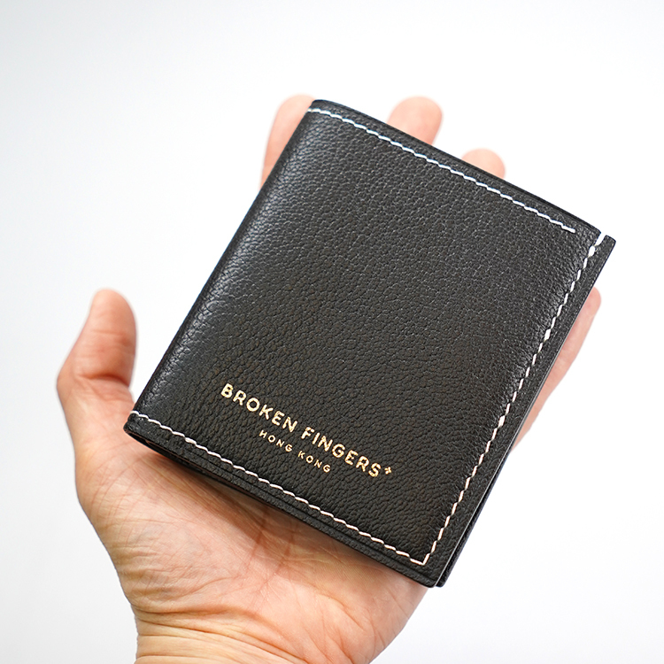 Mini Wallet 【 Space Black 】Italian Goatskin Wallet