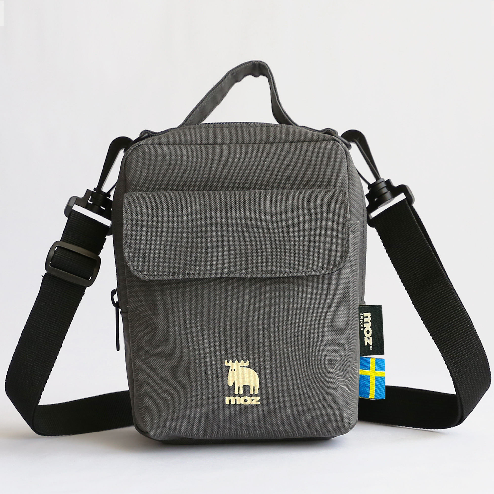 moz瑞典 駝鹿 內層防水 厚片吐司包 旅行小包 (積雲灰)