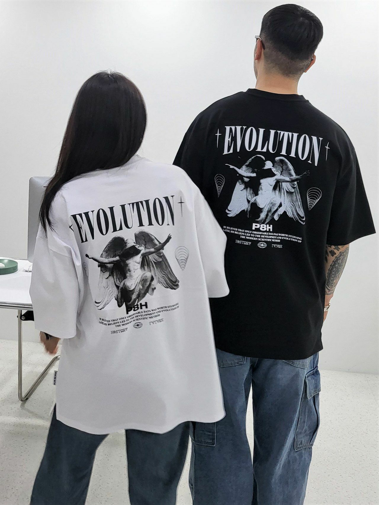 英文字圖案短袖Tee T4727