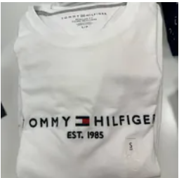 [S] TOMMY HILFIGER TOMMY LOGO T-SHIRT,FRESH WHITE, 78J6318-540 (STH331)