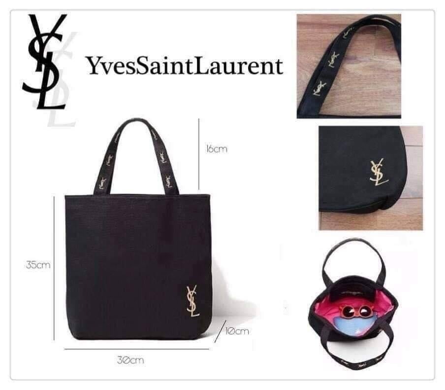 日本雜誌附錄•YSL金色刺繡袋