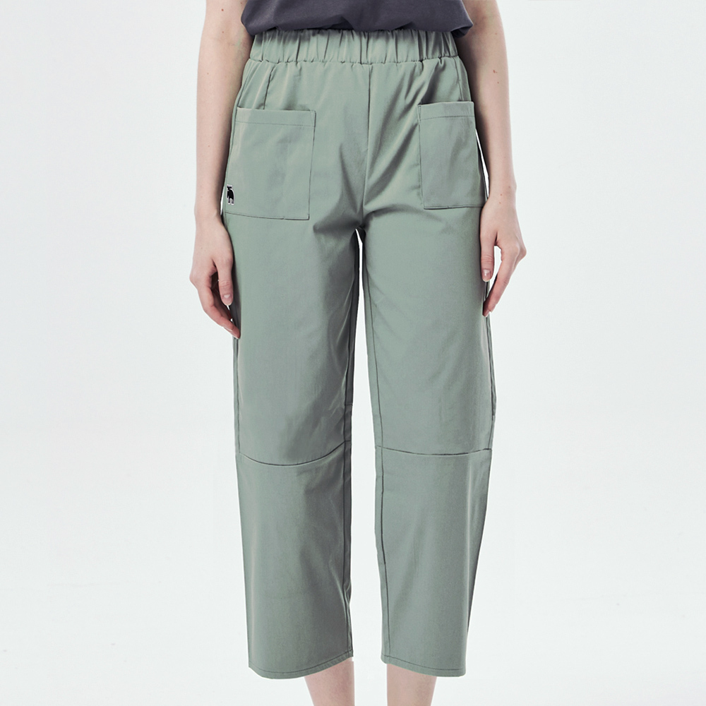 moz Swedish moose 100% cotton slim elastic pants-green