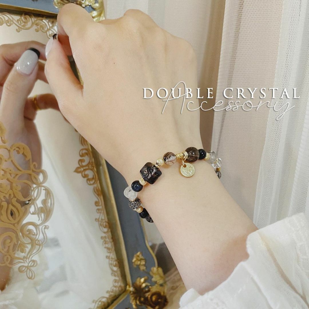 ☽◌*夜幕的呢喃 /黑髮晶方糖．黑銅鈦．藍虎眼