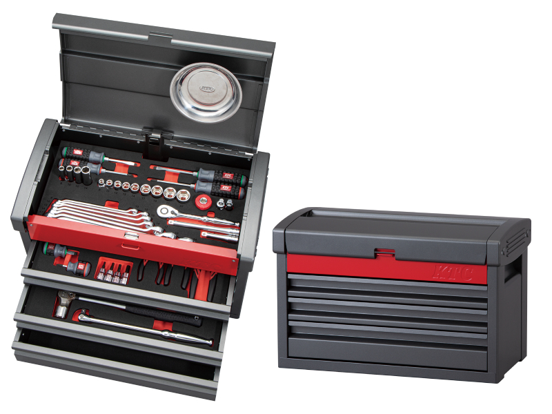 KTC 66件 3分工具 高階三抽工具箱 (含上掀收納)