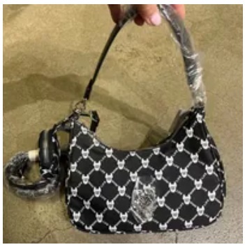 [S] LIFEWORK METAL RADOG LOGO MONOGRAM SMALL SHOULDER BAG,PATTERN BLACK, LW235BG750-1-91 (SLW249)