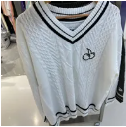 [S] MODERNWORKS KIRSH MIDDLE CHERRY TWIST V-NECK KNIT,IVORY,, KKRSCNT503-IV [FINAL SALE] (SMW106)