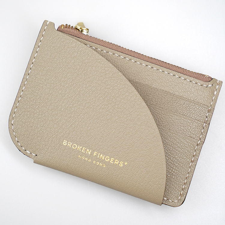 Zip Holder【 Sandstone Beige 】Italian Goatskin Small Accessories