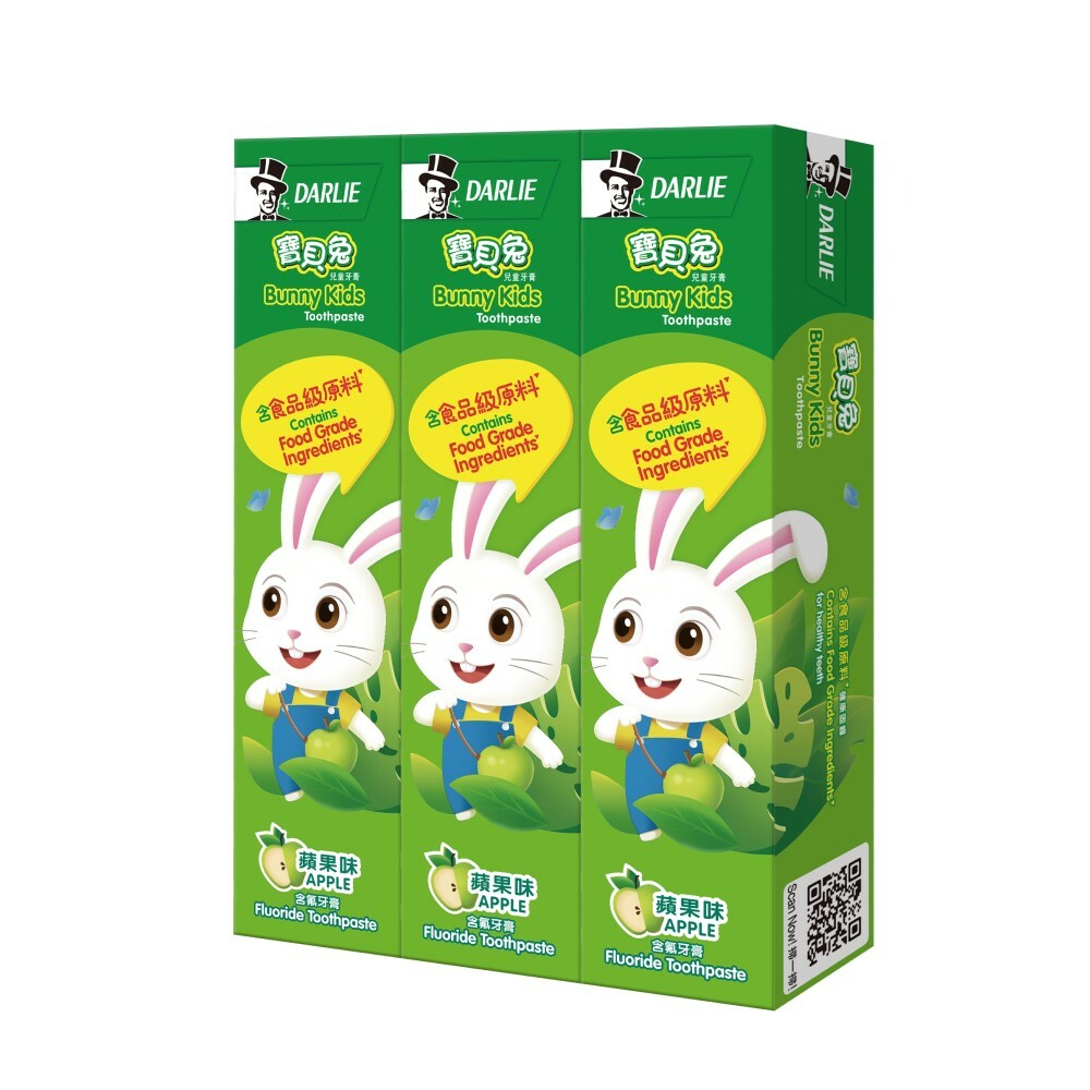 【好來】寶貝兔蘋果兒童牙膏40g*3入
