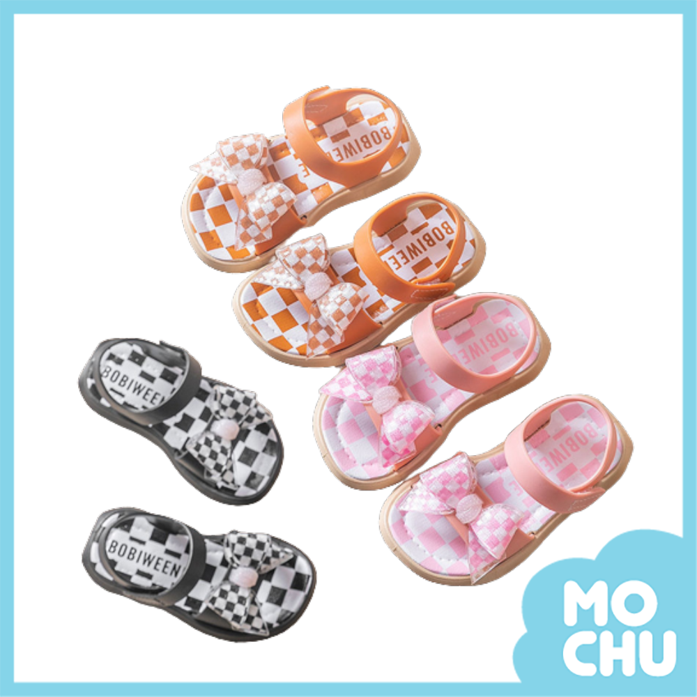 小格子蝴蝶結涼鞋(三色)