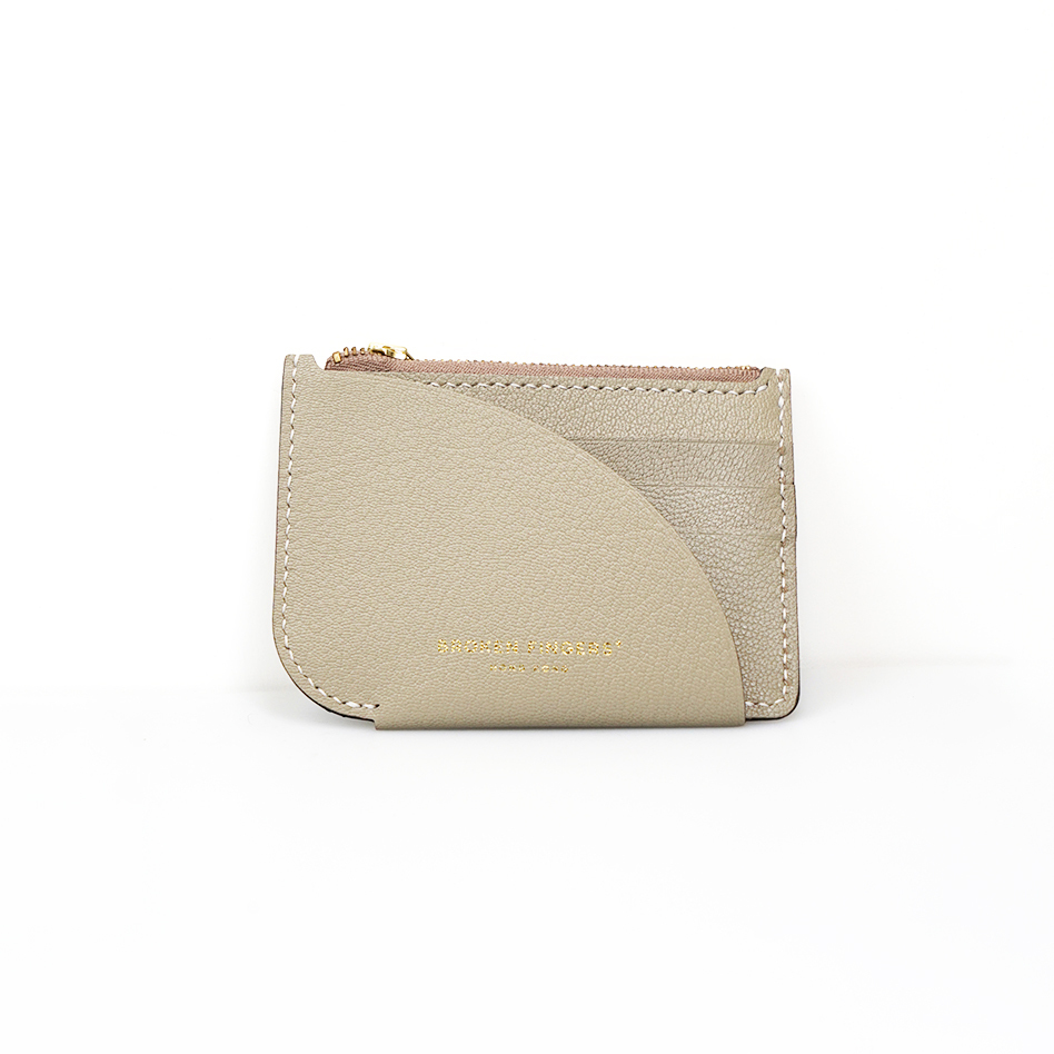 Zip Holder【 Sandstone Beige 】Italian Goatskin Small Accessories