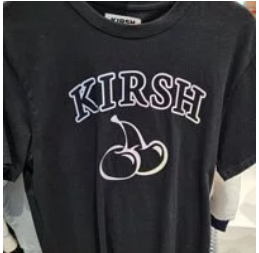 [S] MODERNWORKS KIRSH BIG CHERRY PRINT SHORT SLEEVE T-SHIRT,BLACK, KFKQMCTR573M-BKA [FINAL SALE] (SMW108)