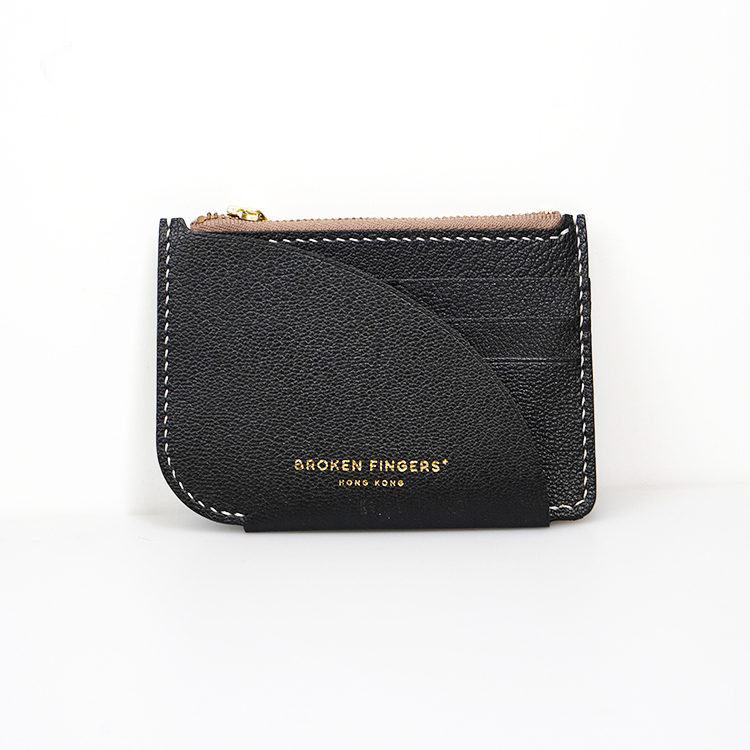 Zip Holder【 Space Black 】Italian Goatskin Small Accessories