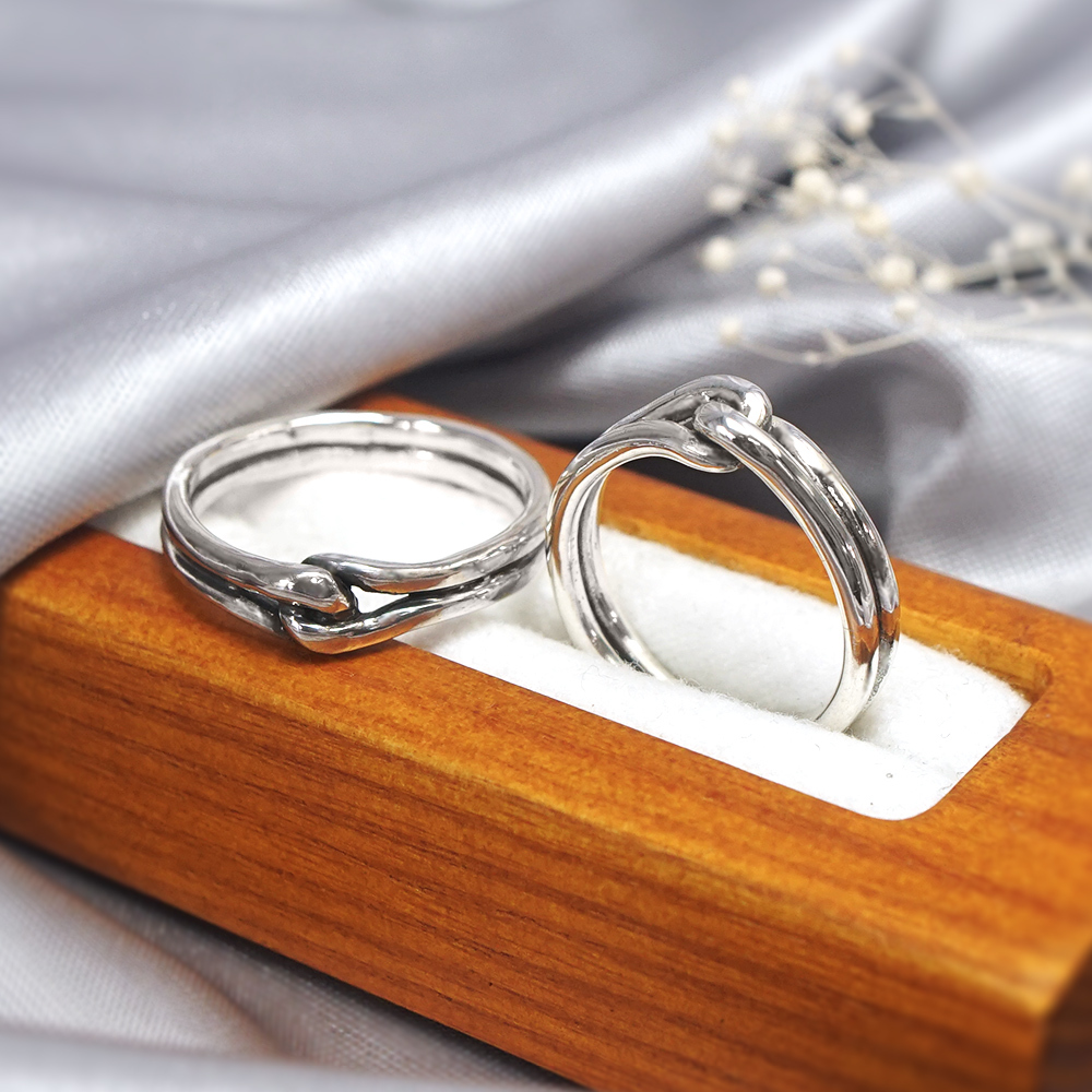 環繞銀戒 純銀情侶對戒組 情侶戒指