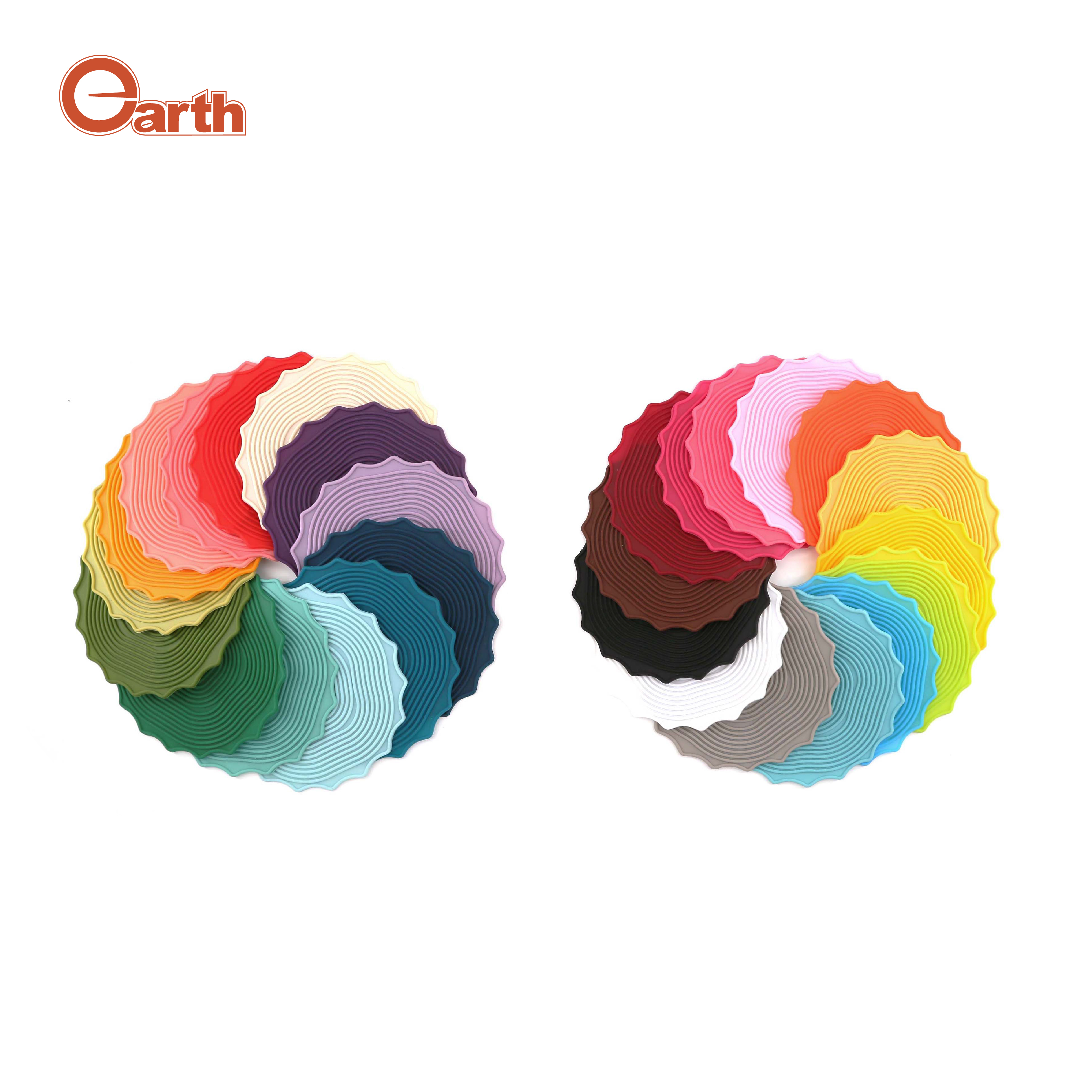 Earth 彩色矽膠杯墊 大－單色 3 入裝