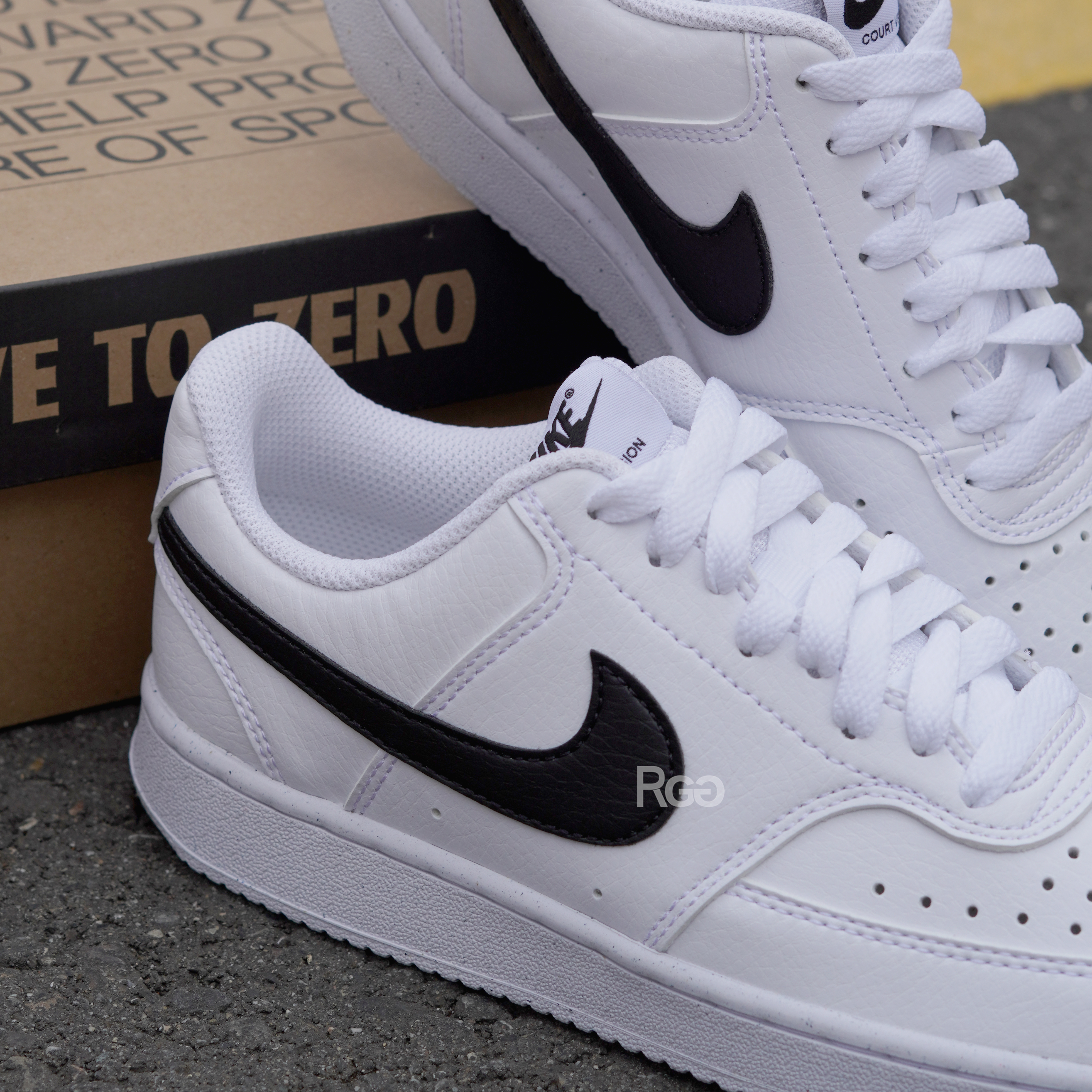 W Nike Court Vision Lo NN 白黑 復古 皮革 (DH3158-101)