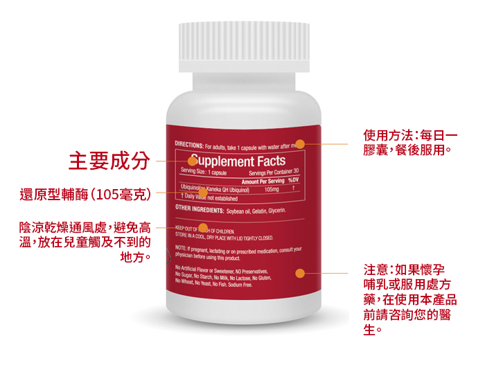 【 Spruce Nutrition 】強健心臟 還原型輔酶 Q10｜30 粒裝（美國原裝行貨）