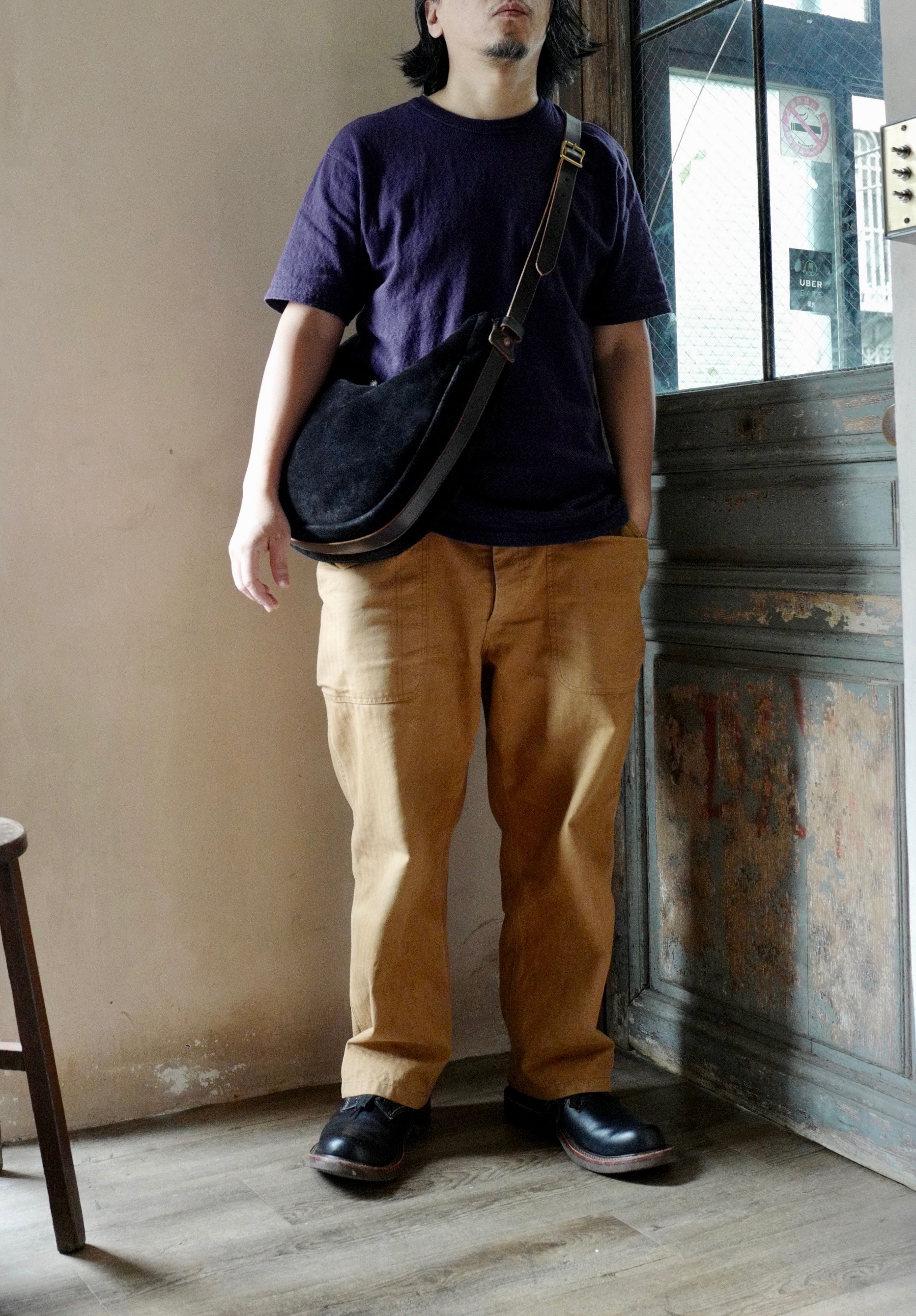 UES No. 8 SLUB NEP SHORT SLEEVE T / Navy