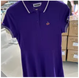 [S] MODERNWORKS KIRSH SMALL CHERRY FLARED PIQUE DRESS,PURPLE, KKRMCOP510-PP [FINAL SALE] (SMW112)