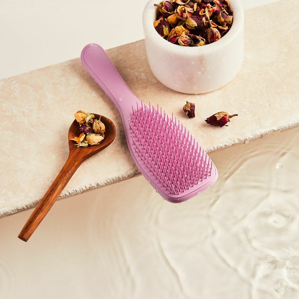 英倫手握梳(中_玫瑰紅)抗濕髮糾結梳 抗毛躁梳