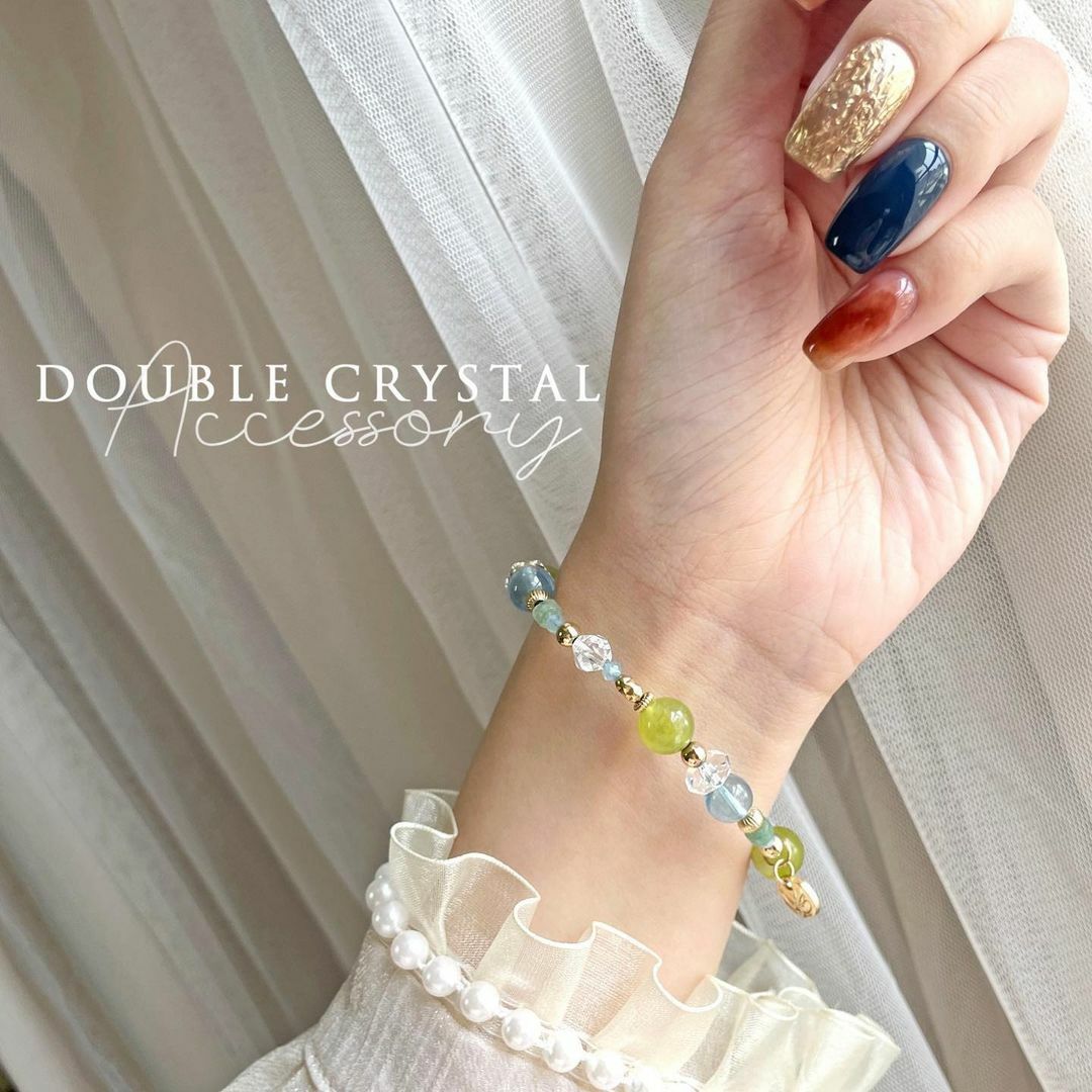 ☽◌*朱美拉榮譽／岫玉．高品淨體水海藍寶．東菱玉．白水晶