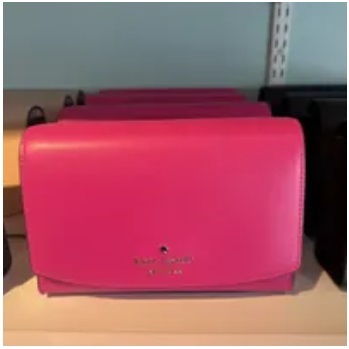 [S] KATE SPADE WKR00119 CARSON SAFFIANO LEATHER CONVERTIBLE CROSSBODY,DEEP HIBIS, 196021275913 (SKS657)