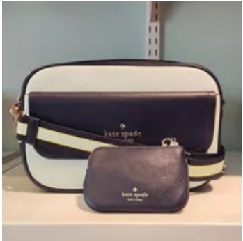 [S] KATE SPADE K7333 ROSIE COLORBLOCK PEBBLED FLAP CAMERA BAG,TURQUOISE, 196021275968 (SKS661)