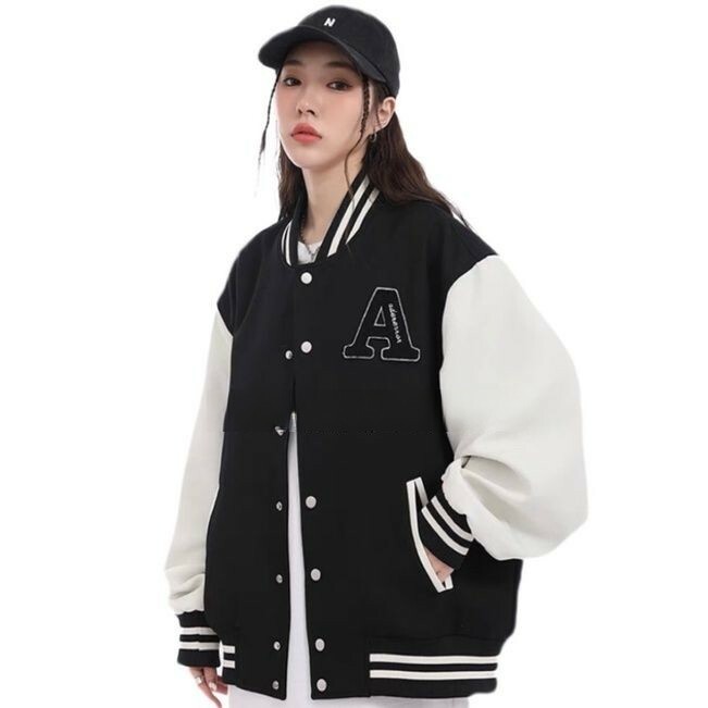 ADER ERROR秋冬新款 立領 大A 刺繡字母 夾克 棒球外套