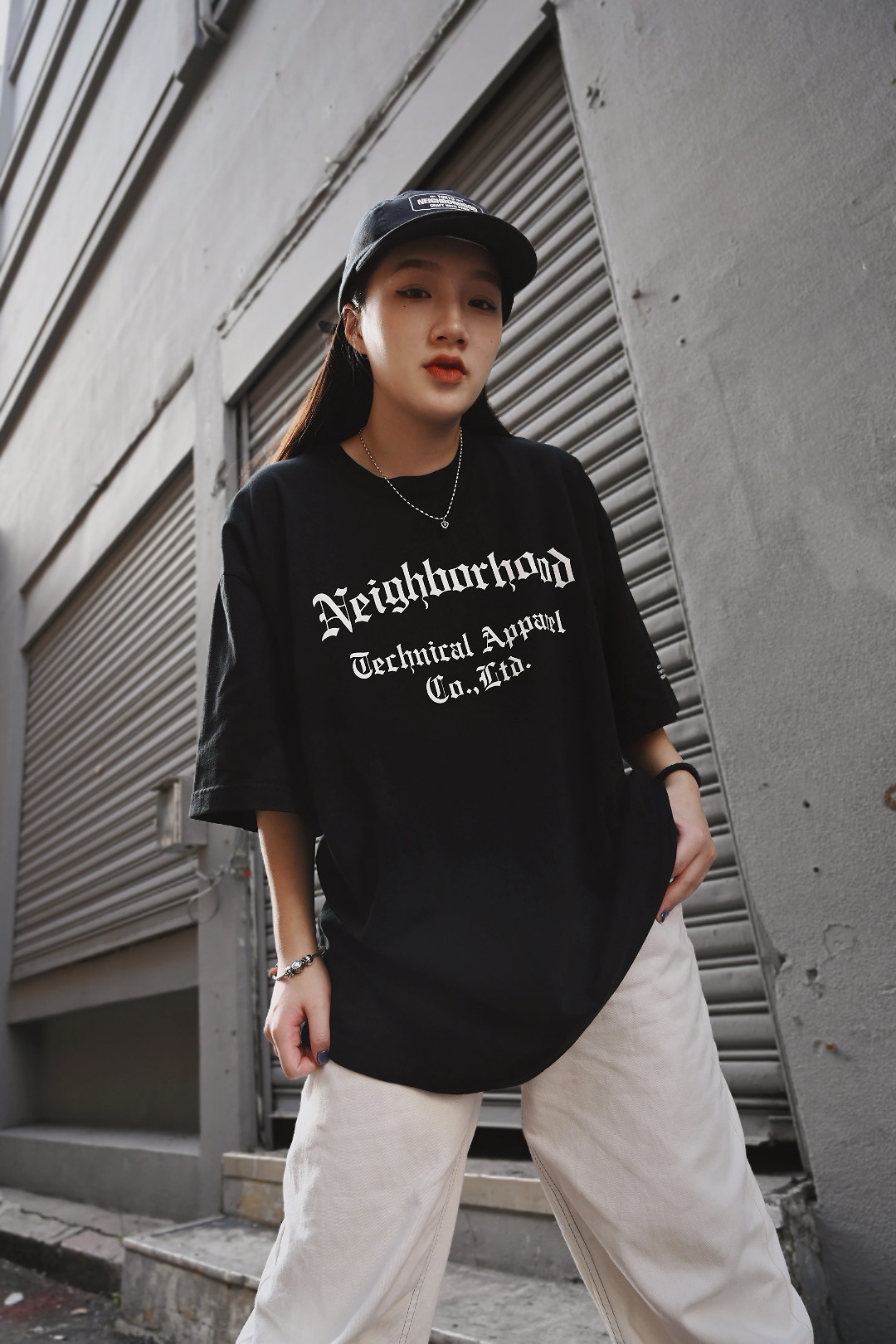 <快速出貨> NEIGHBORHOOD 特殊文字 短袖 黑色白字