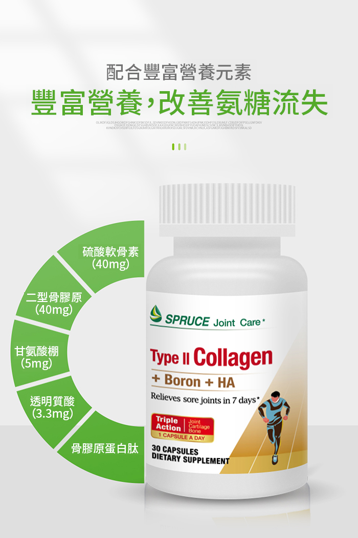 【 Spruce Nutrition 】第二型膠原蛋白 五重強效配方｜30 粒裝（美國原裝行貨）