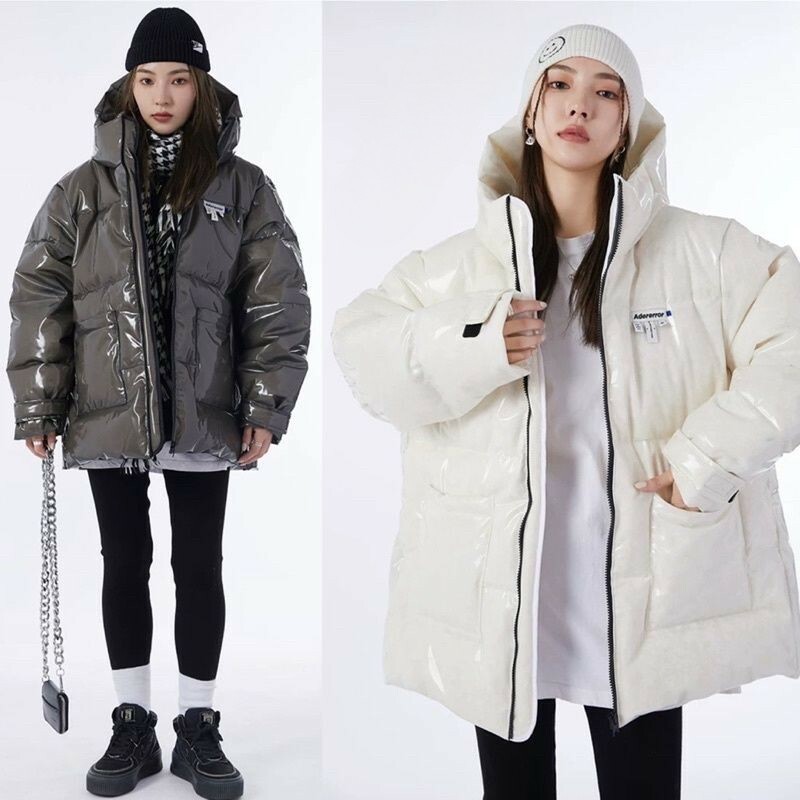 韓國🇰🇷ADER ERROR 秋季新款 亮面透明羽絨 拉鍊式 羽絨衣 連帽外套