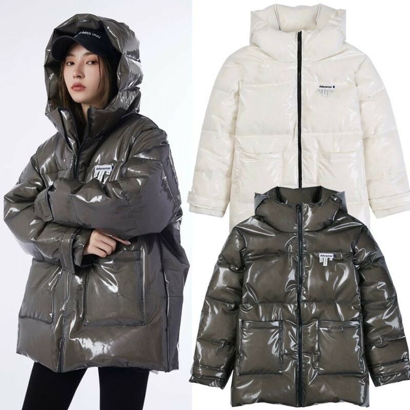 韓國🇰🇷ADER ERROR 秋季新款 亮面透明羽絨 拉鍊式 羽絨衣 連帽外套