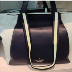[S] KATE SPADE KA800 ROSIE COLORBLOCK PEBBLED LARGE TOTE,TURQUOISE, 96021276286 (SKS671)