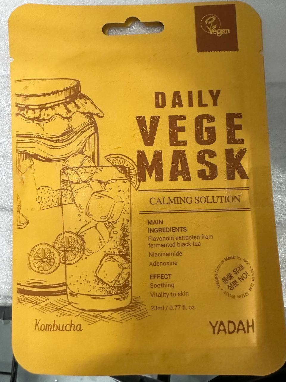 [S] BEAUTY YADAH 2 PCS DAILY VEGE MASK CALMING SOLUTION, 8809340385998 (SBU21)