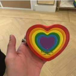 [S] KATE SPADE KC714 LOVE SHACK ALL LOVE MINI HEART COIN PURSE,MULTI,, 96021272950 (SKS675)