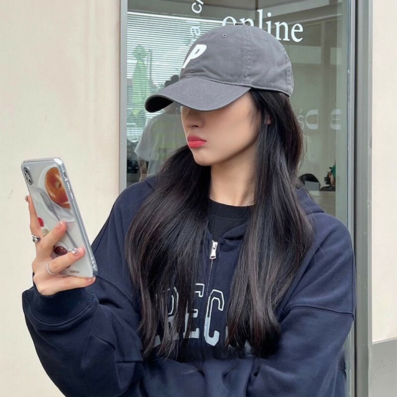 韓國🇰🇷斜P 字母棒球帽 軟頂鴨舌帽 百搭 男女款