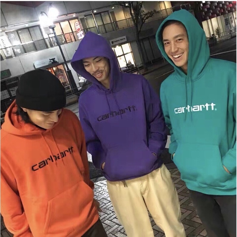 Carhartt 材質超好❗️經典刺繡字母logo連帽T Carhartt帽T