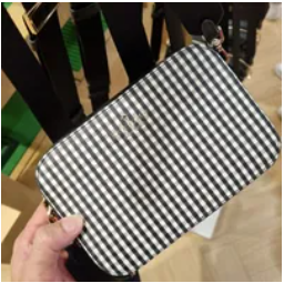 [S] KATE SPADE KC555 MADISON JAZZY GINGHAM PRINTED,BLACK MULTI, 196021323355 (SKS689)
