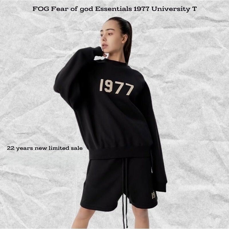 22S FOG FEAR OF GOD ESSENTIALS 1977 植絨 加絨 厚款 大學T