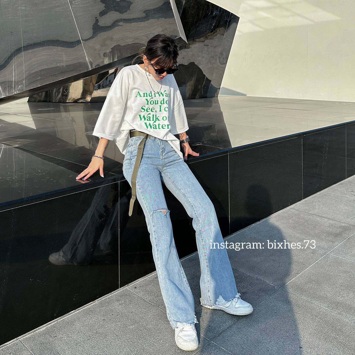 And I Want 大字寬鬆短T(A00016)