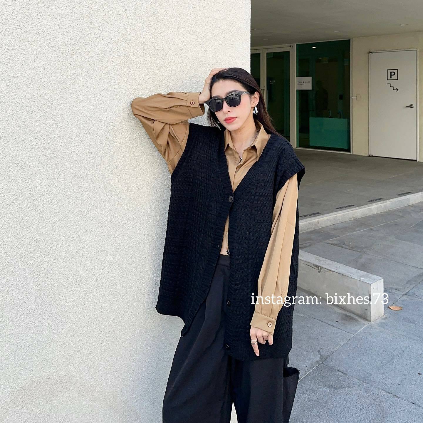 麻花外搭針織背心(C00033)