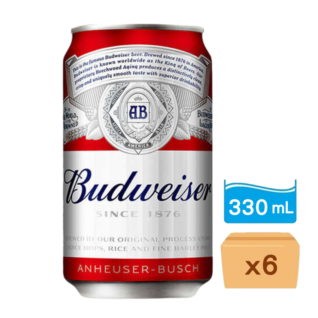 百威啤酒330ml x 6罐