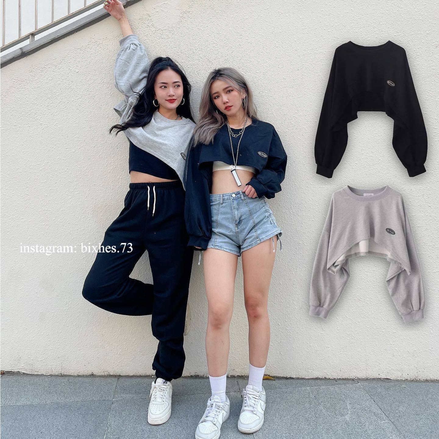 質感黑標超短衛衣(B00007)