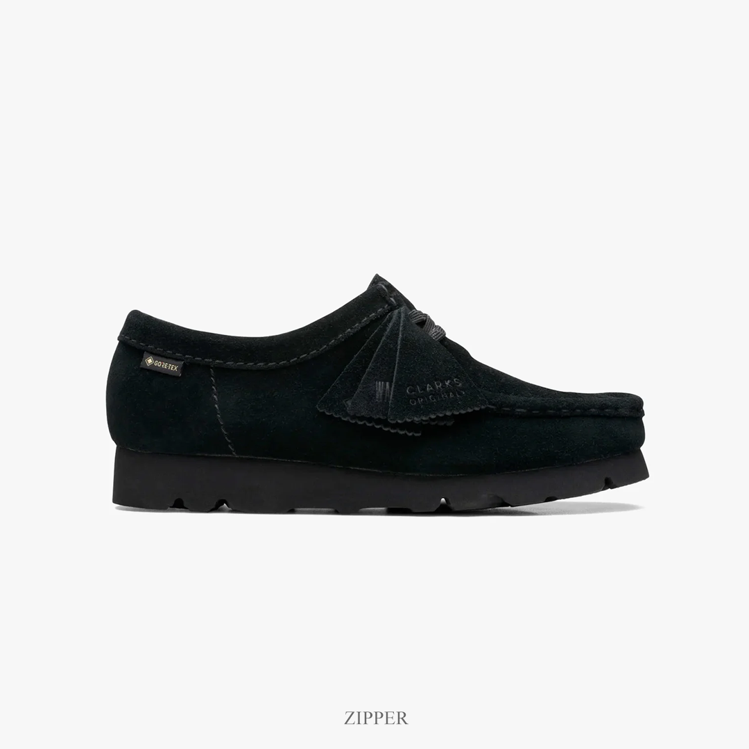 Clarks Wallabee Black Suede GORE-TEX 黑色